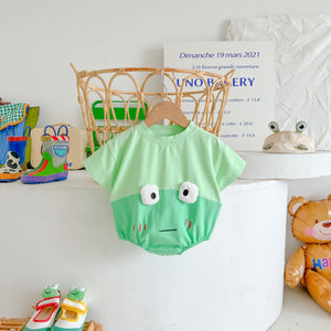 Discover the Adorable Baby Frog Cotton Triangle Rompers