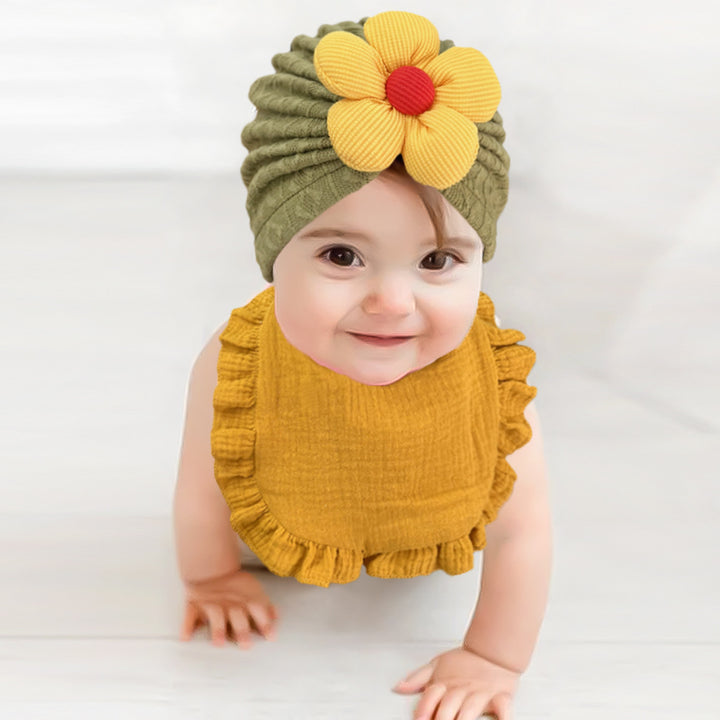 Newborn Baby Hat & Bib Organic Cotton Set
