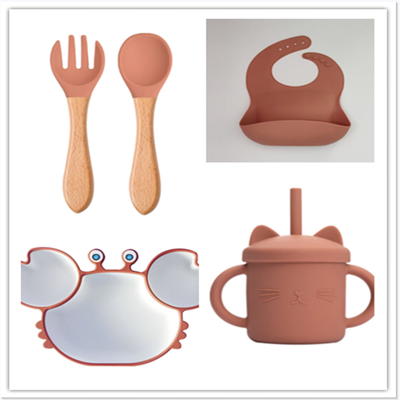 Non-Slip Silicone Baby Feeding Plate