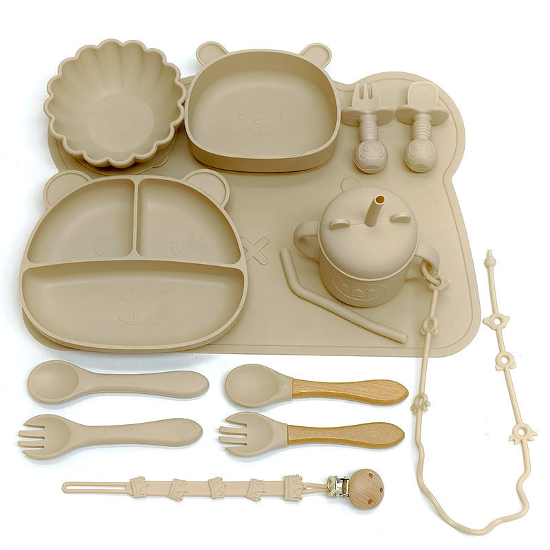 Baby Silicone Feeding Bowl & Spoon Set