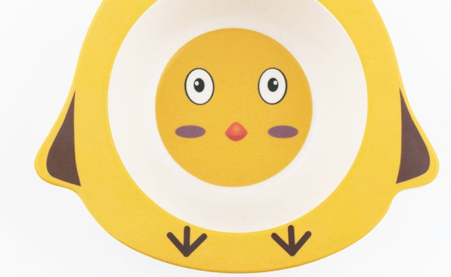 Kids Bamboo Fiber Animal Feeding Plate