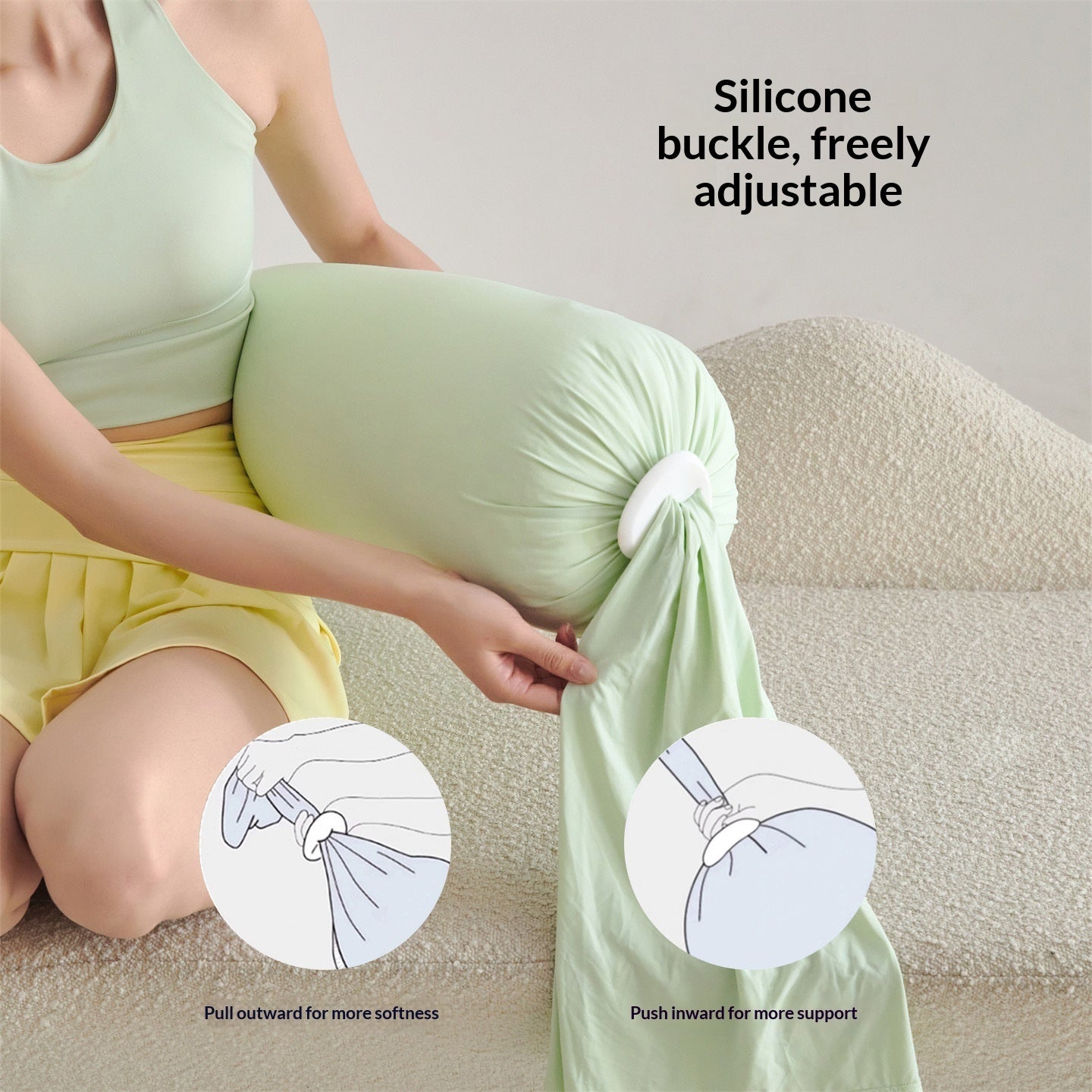 Skin-Friendly Side-Sleeping Maternity Pillow