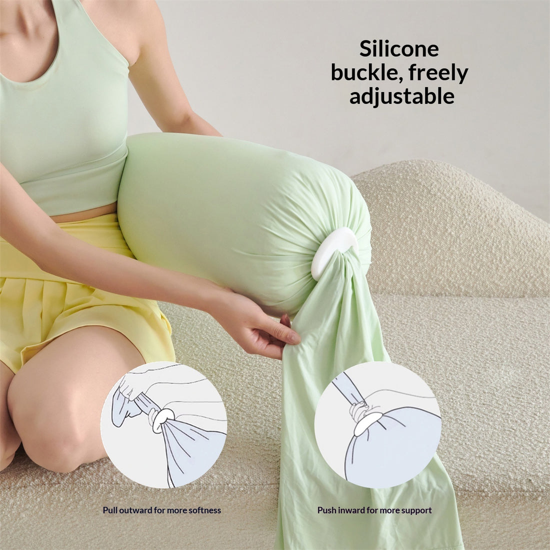 Skin-Friendly Side-Sleeping Maternity Pillow