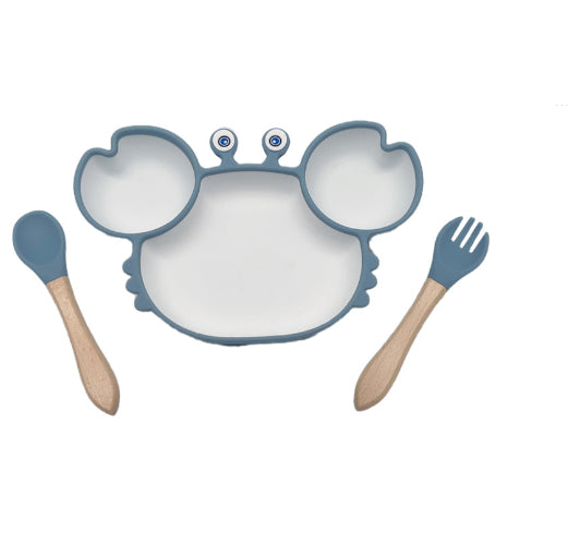 Non-Slip Silicone Baby Feeding Plate
