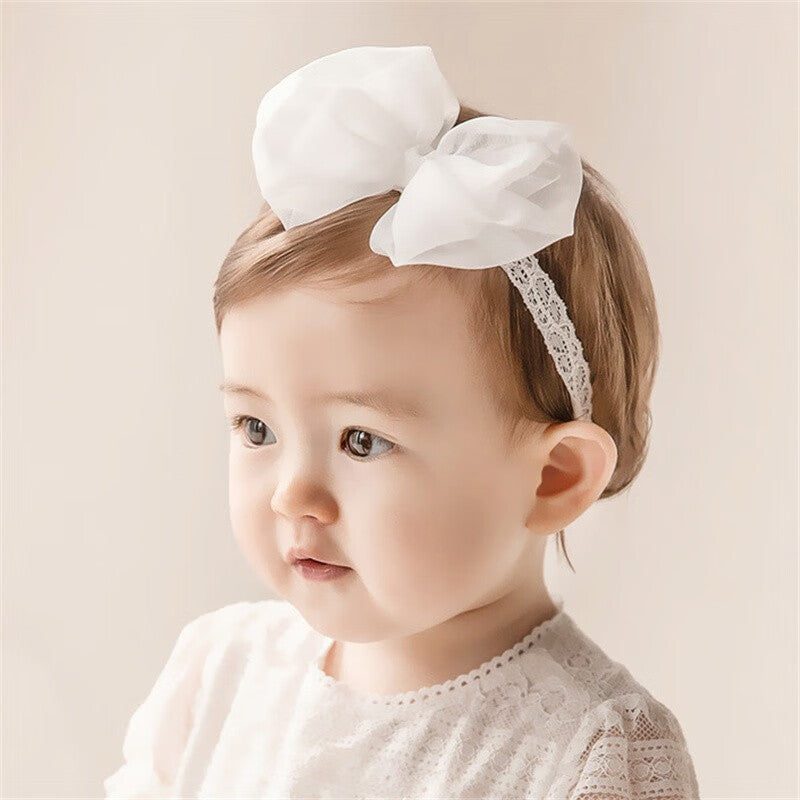 Baby Girls Bow Lace Floral Headband