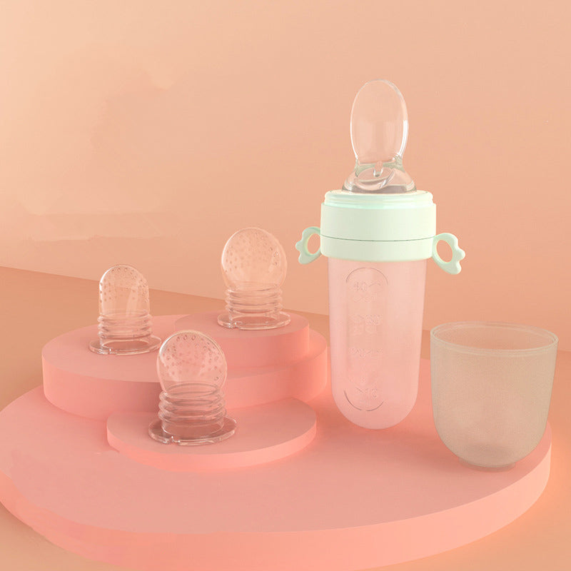 Baby Rice Cereal Feeding Spoon & Bottle
