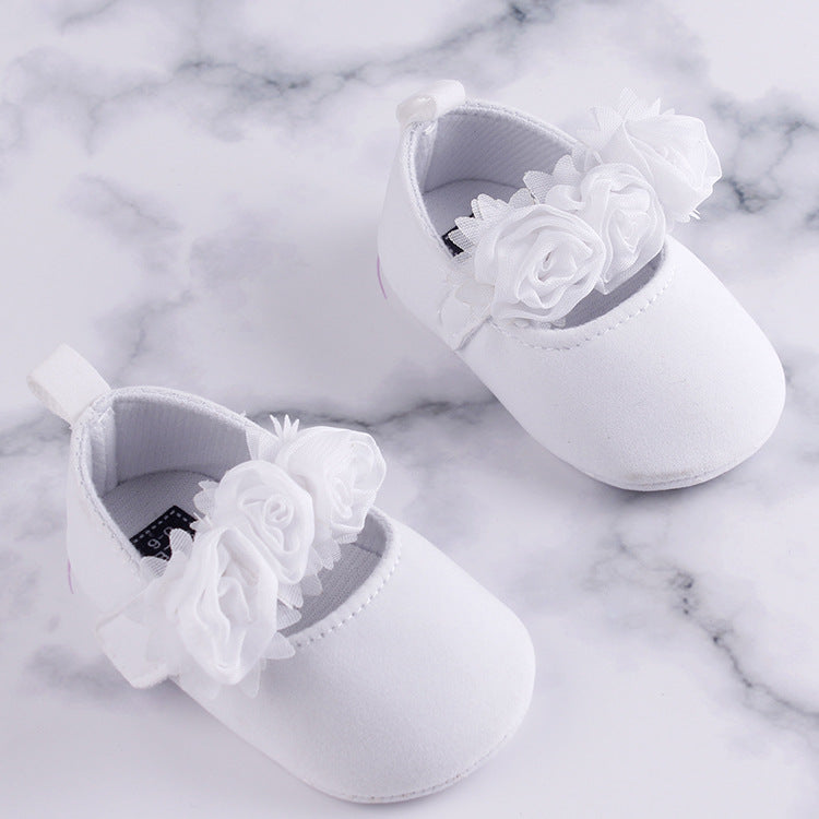 Soft-Soled Baby Cotton Flower Shoes