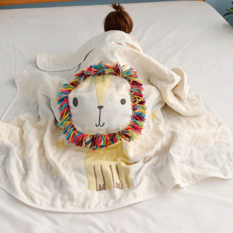 3D Lion Cotton Baby Swaddle Blanket
