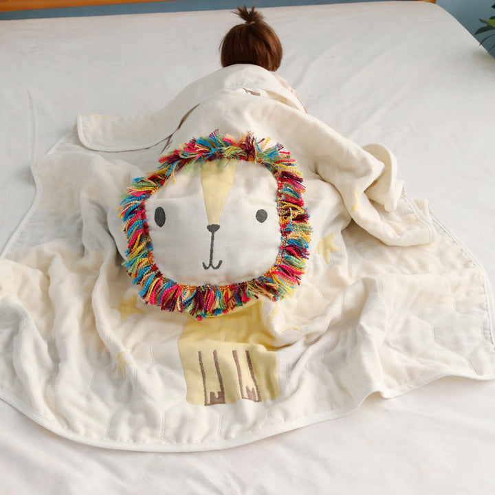 3D Lion Cotton Baby Swaddle Blanket