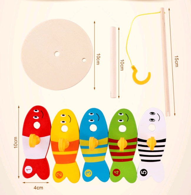 Wooden Educational Fishing Toy for Kids