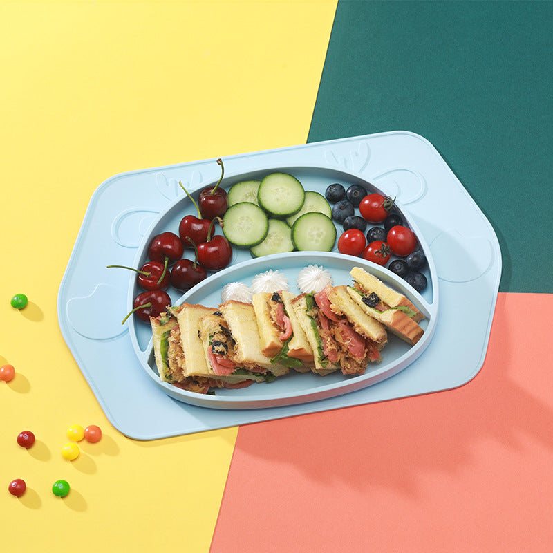 Non-Slip Silicone Baby Feeding Plate