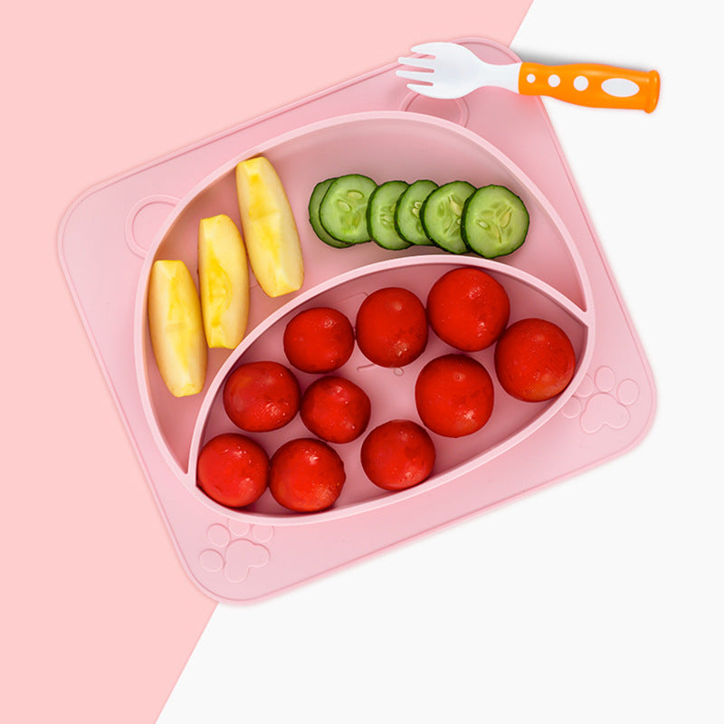 Non-Slip Silicone Baby Feeding Plate