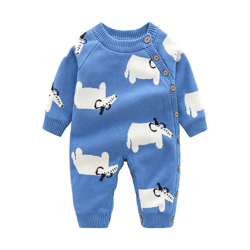 Newborn Thickened Baby Crawling Harness Outfit