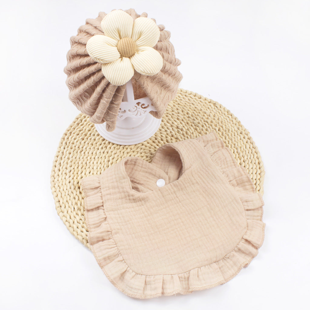 Newborn Baby Hat & Bib Organic Cotton Set