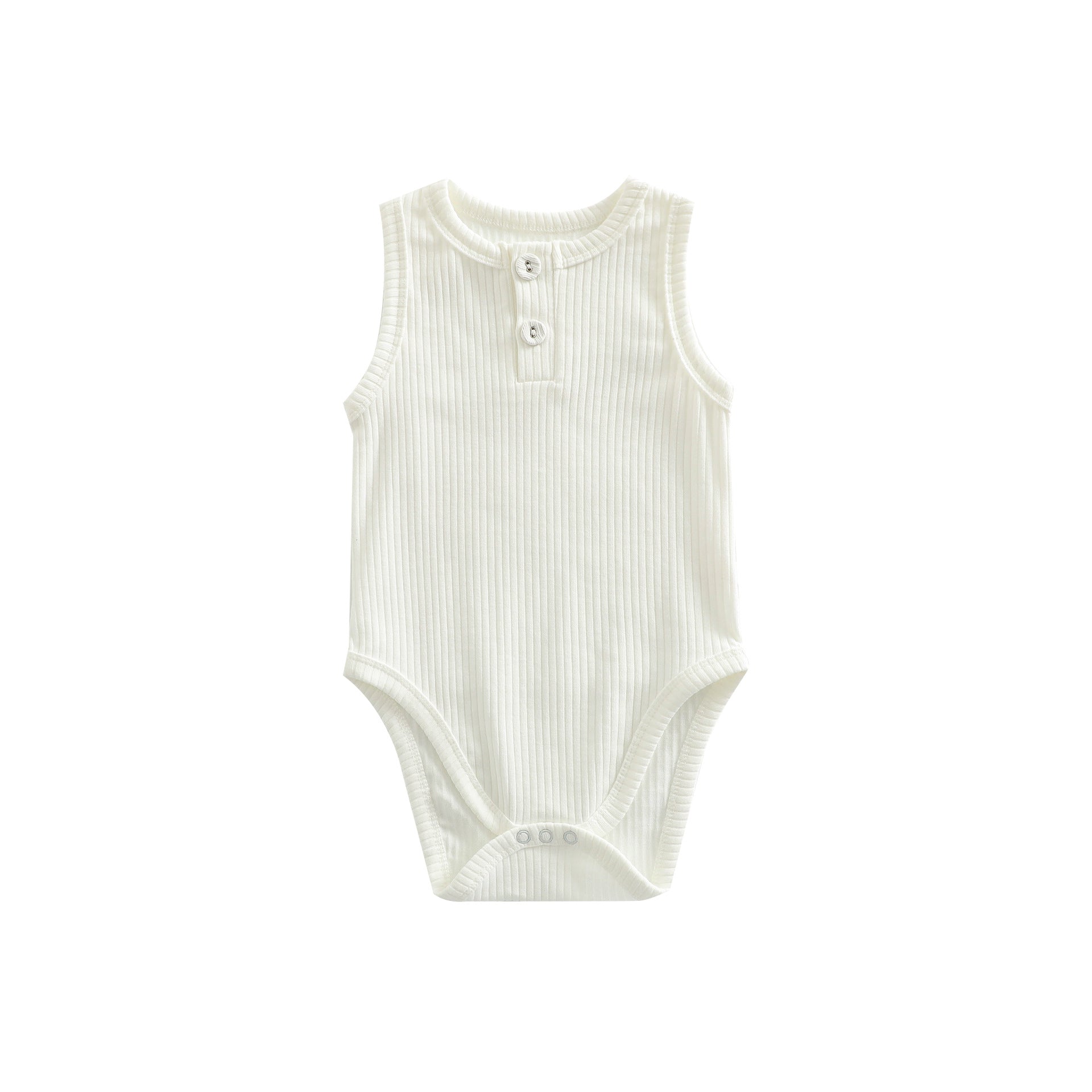 Sunken Stripe Cotton Baby Vest Romper
