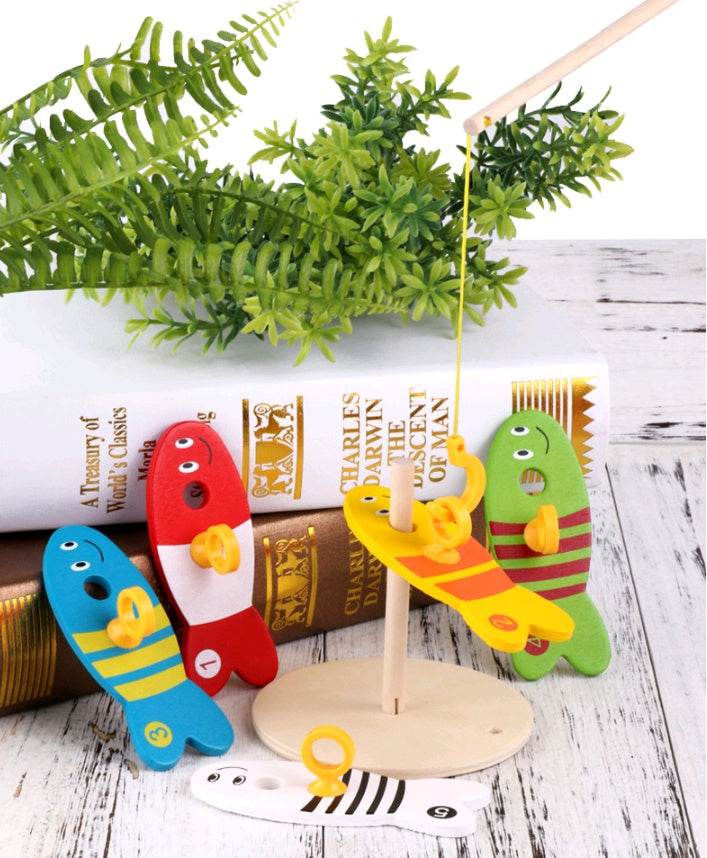Wooden Educational Fishing Toy for Kids
