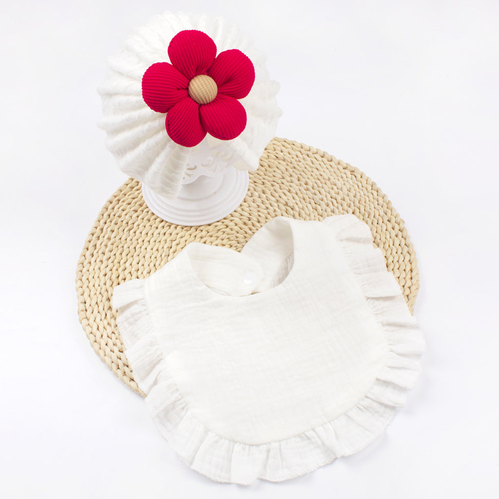 Newborn Baby Hat & Bib Organic Cotton Set