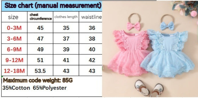 Summer Baby Girl Sleeveless Lace Romper