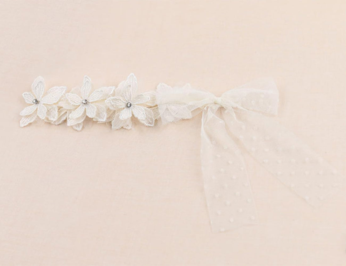 Baby Girls Bow Lace Floral Headband