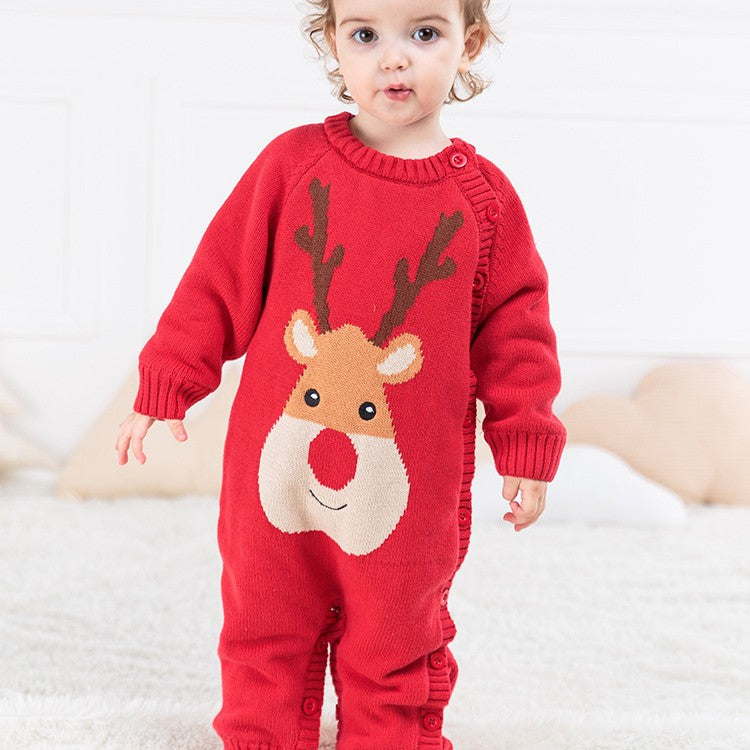 Newborn Thickened Baby Crawling Harness Outfit