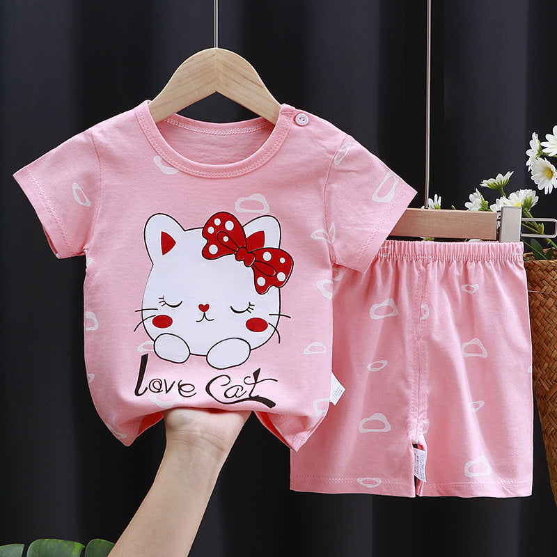 Children's Cotton Short-Sleeve T-Shirt Set