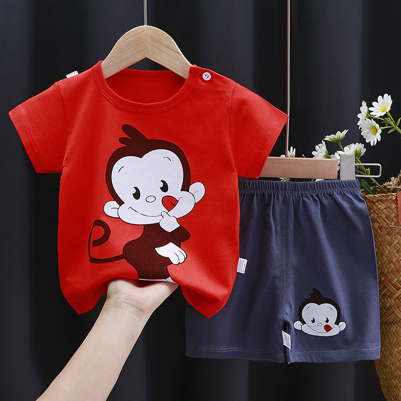 Children's Cotton Short-Sleeve T-Shirt Set