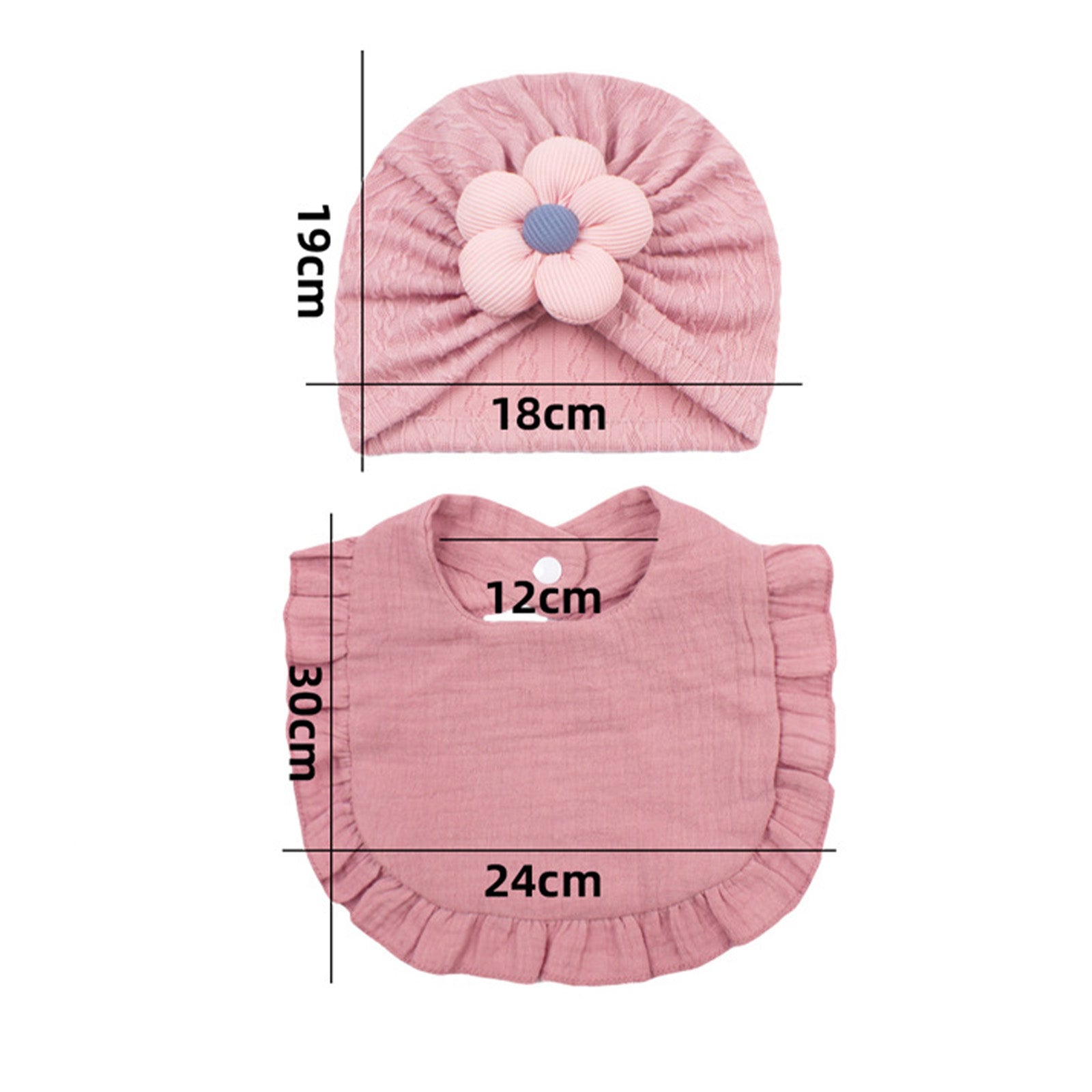 Newborn Baby Hat & Bib Organic Cotton Set