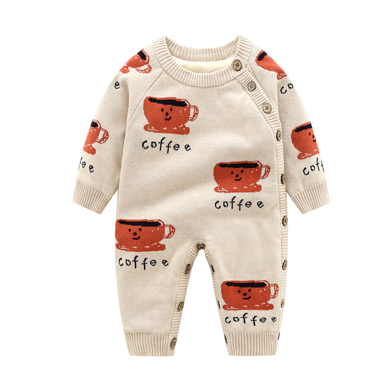 Newborn Thickened Baby Crawling Harness Outfit