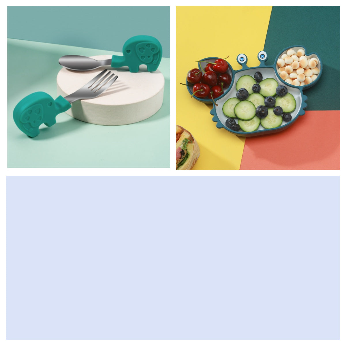 Non-Slip Silicone Baby Feeding Plate