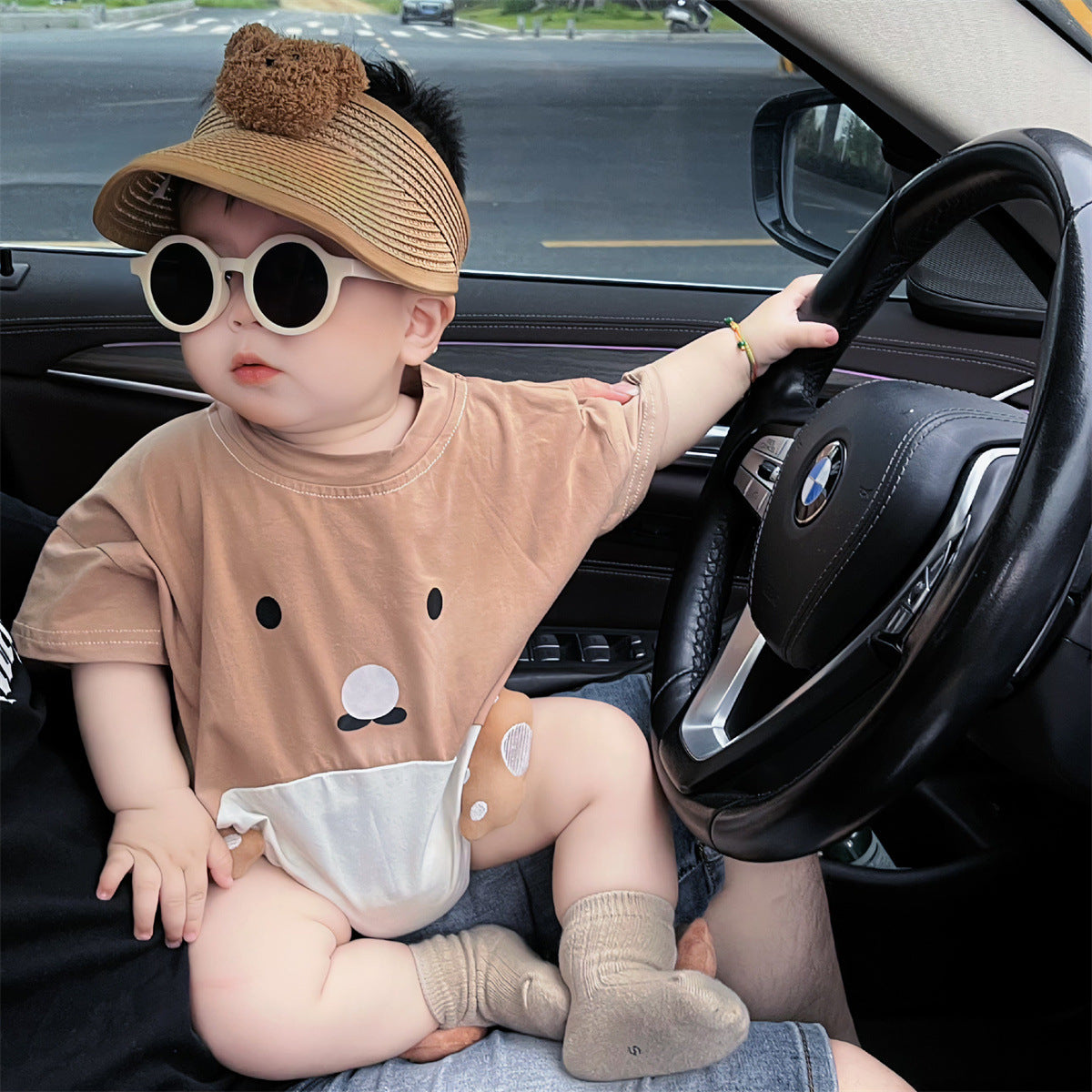 Newborn Cotton Triangle Baby Girl Romper