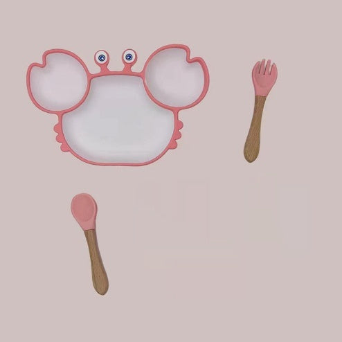Non-Slip Silicone Baby Feeding Plate