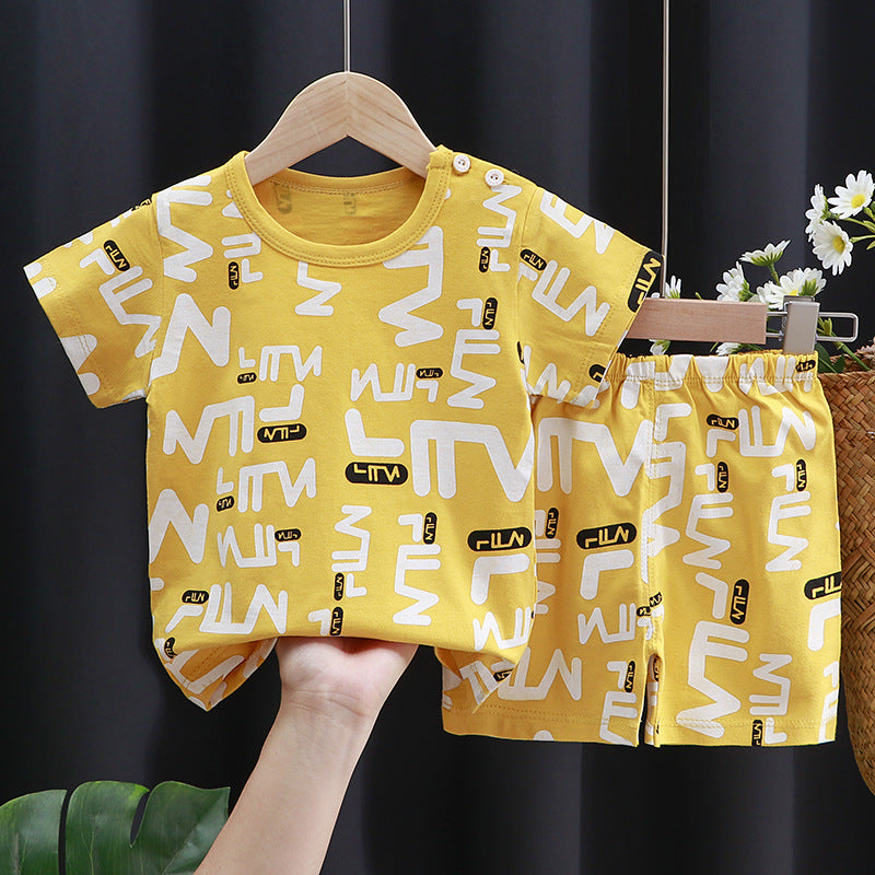 Children's Cotton Short-Sleeve T-Shirt Set