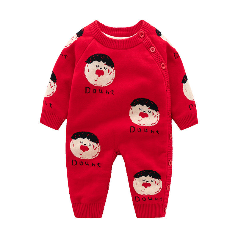 Newborn Thickened Baby Crawling Harness Outfit