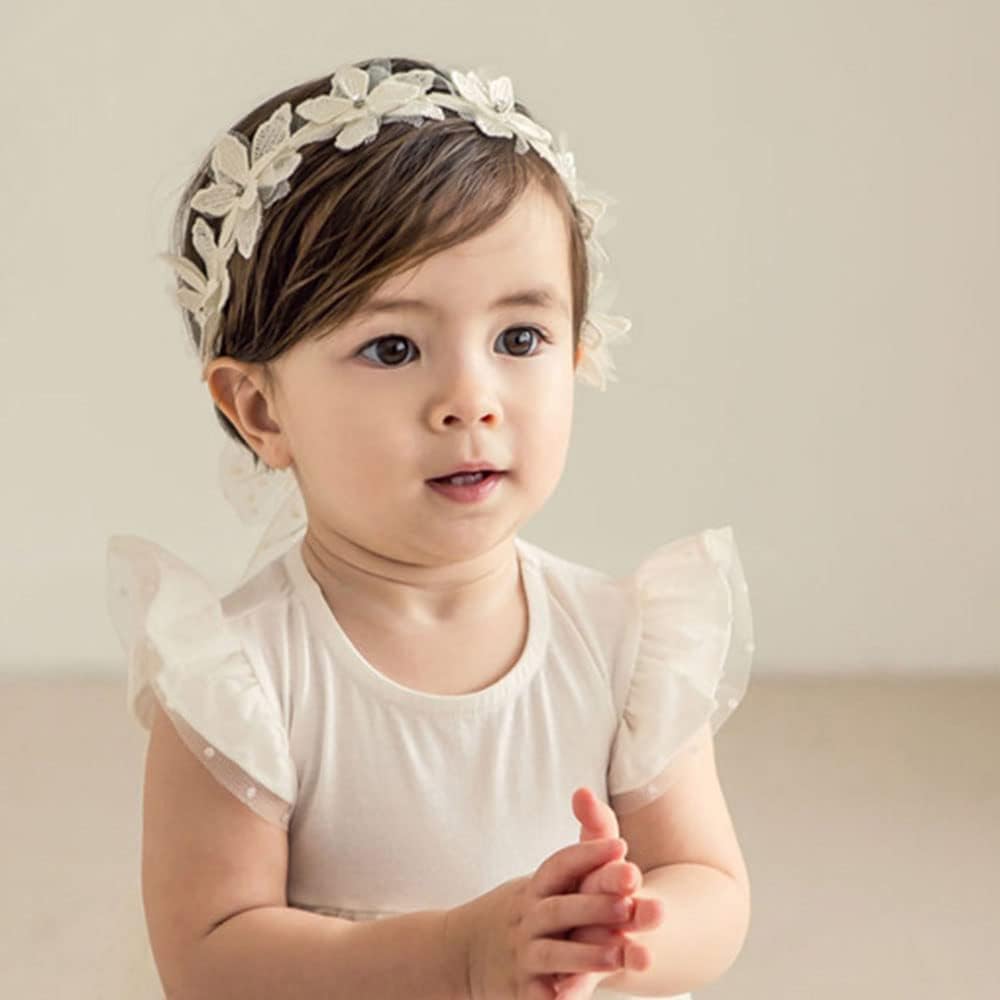 Baby Girls Bow Lace Floral Headband