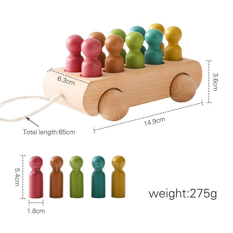 Pull Rope Crawling Shape Educational Toy