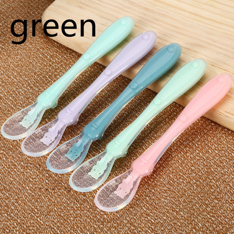 Baby Silicone Feeding Spoon for Water & Soup