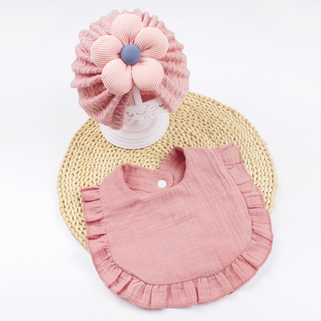 Newborn Baby Hat & Bib Organic Cotton Set