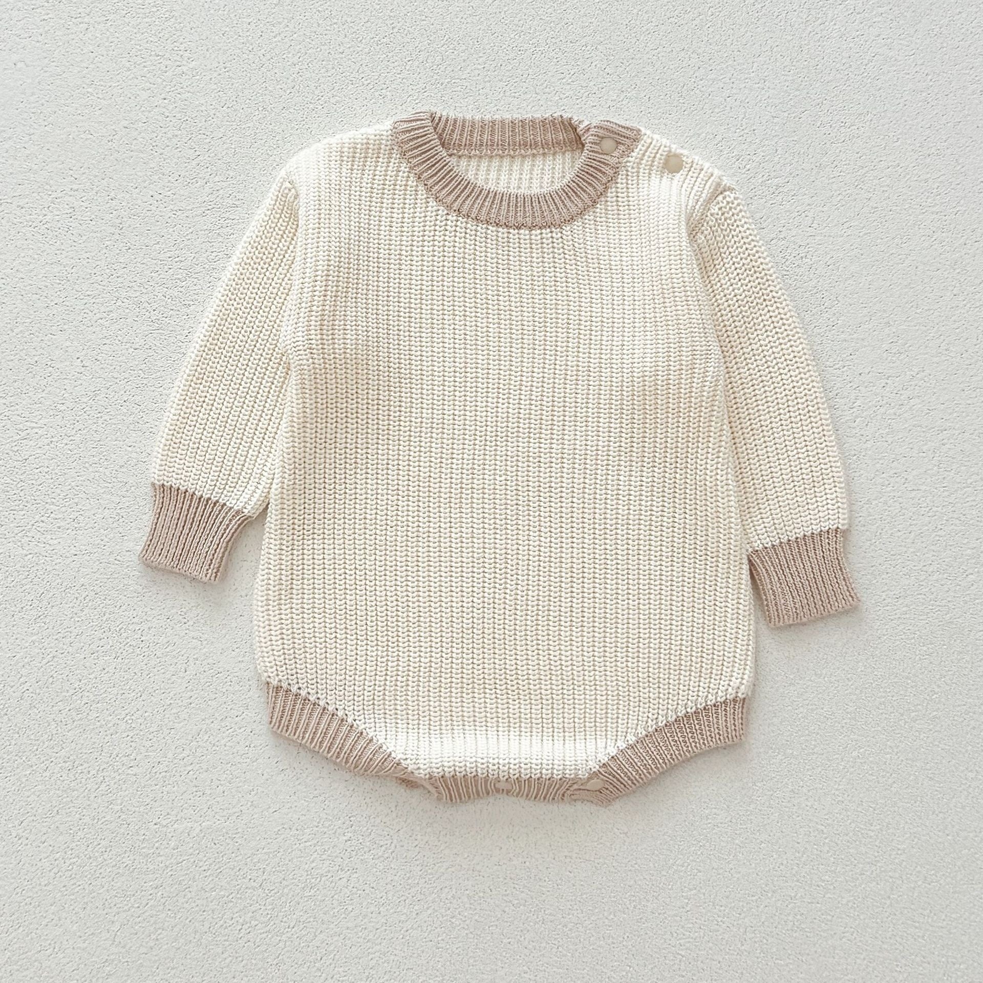 Autumn Western-Style Knitted Baby Jumpsuit