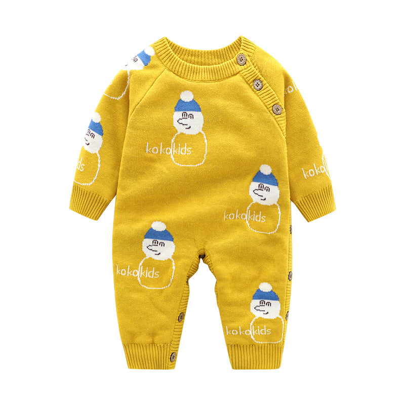 Newborn Thickened Baby Crawling Harness Outfit