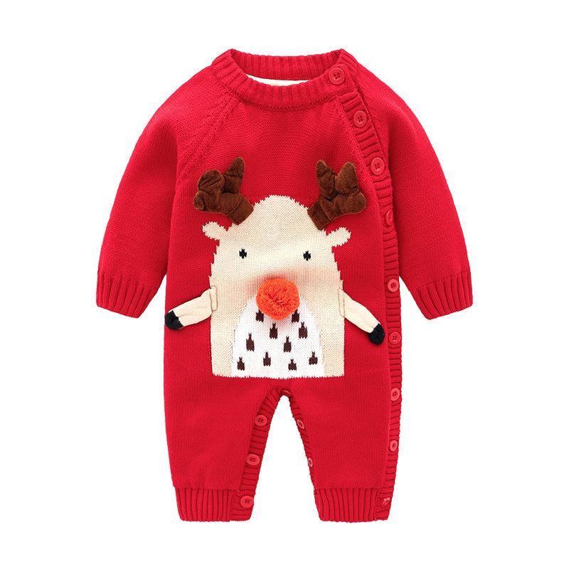 Newborn Thickened Baby Crawling Harness Outfit