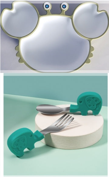 Non-Slip Silicone Baby Feeding Plate