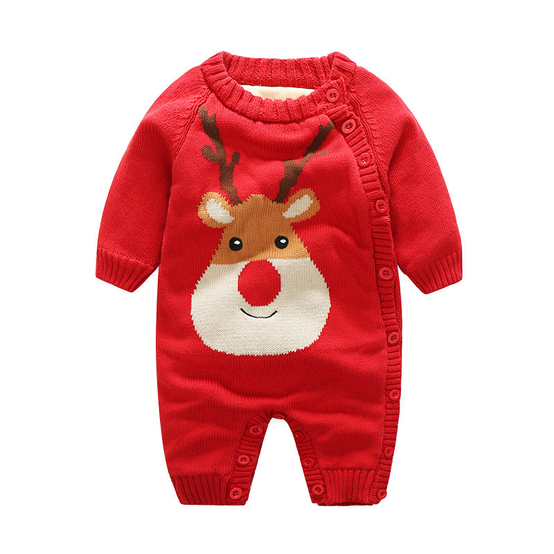 Newborn Thickened Baby Crawling Harness Outfit