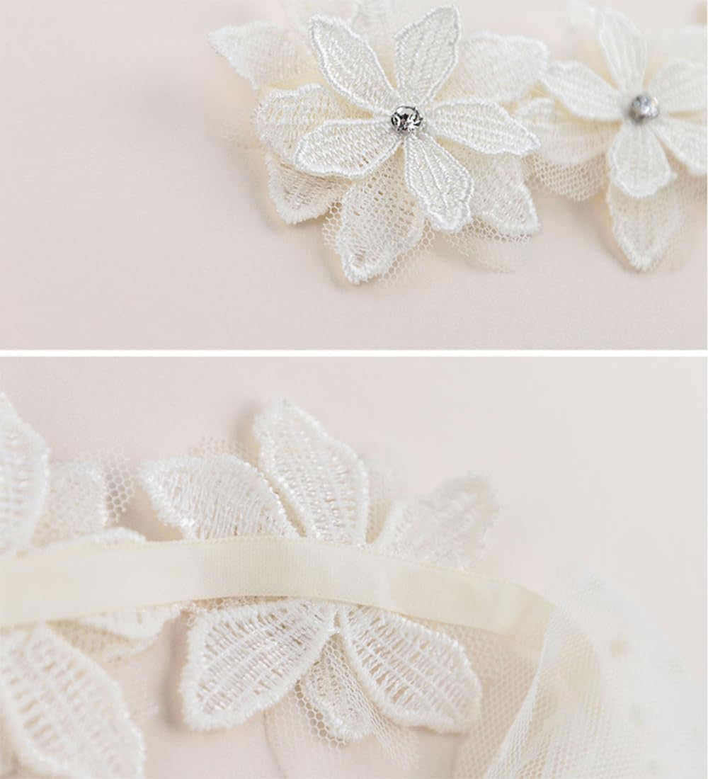 Baby Girls Bow Lace Floral Headband