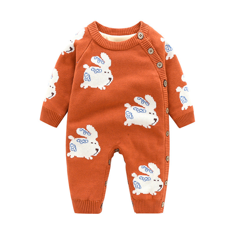 Newborn Thickened Baby Crawling Harness Outfit
