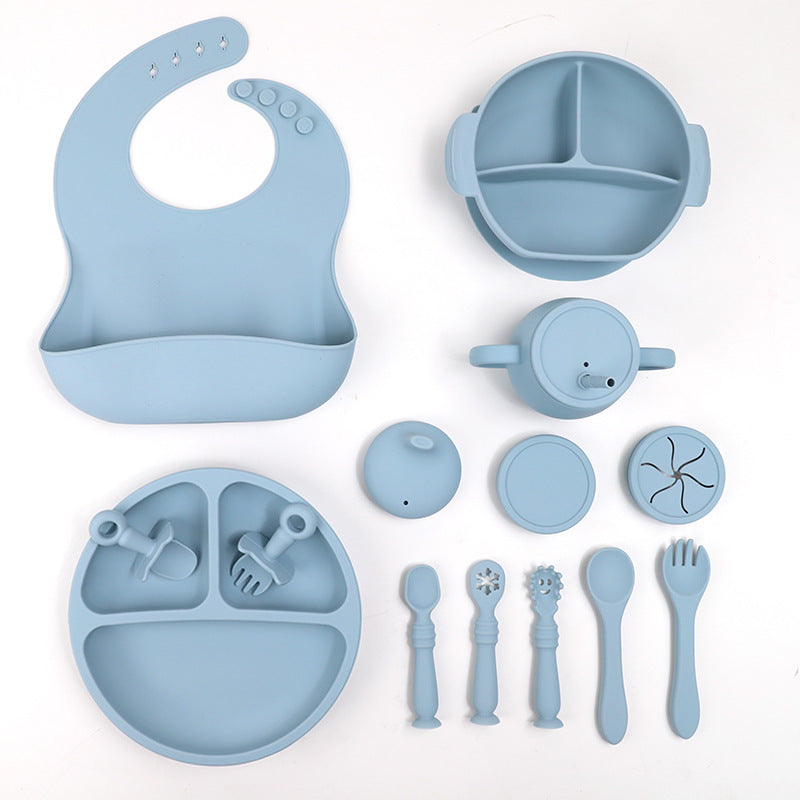 15-Piece Silicone Baby Feeding Tableware Set