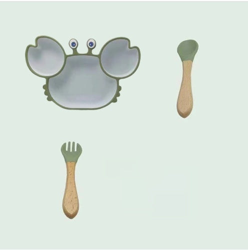 Non-Slip Silicone Baby Feeding Plate