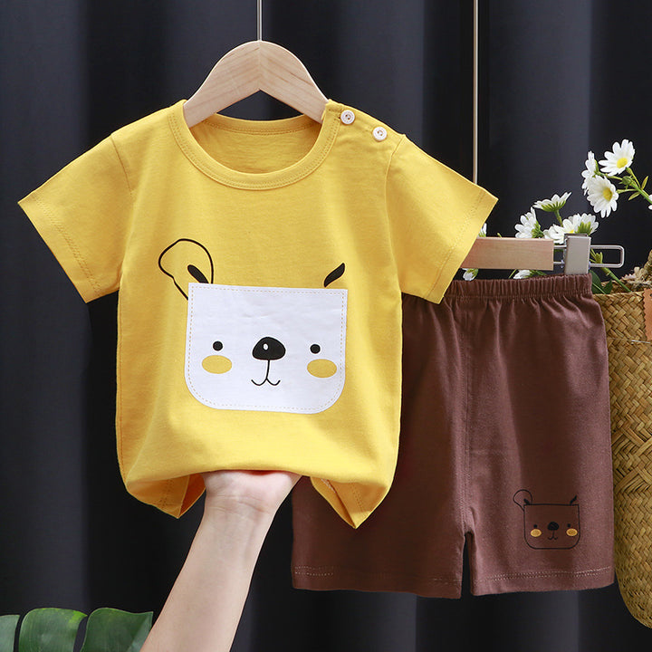 Children's Cotton Short-Sleeve T-Shirt Set