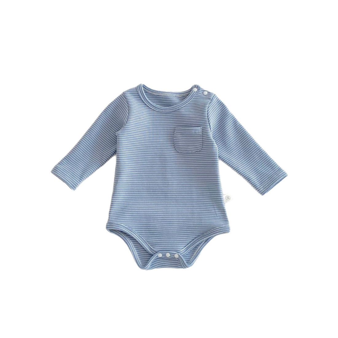 Striped Long-Sleeve Baby Romper Unisex