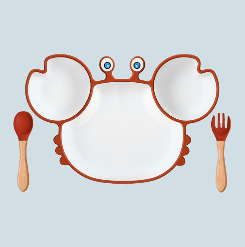 Non-Slip Silicone Baby Feeding Plate