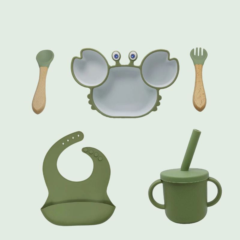 Non-Slip Silicone Baby Feeding Plate